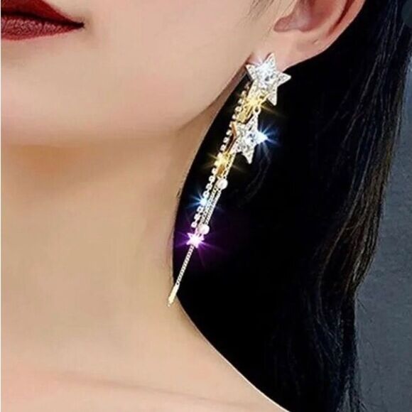 ✨ New stunning celestial stars dangle earrings ✨ - Picture 3 of 5